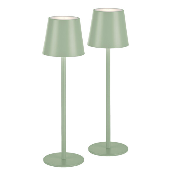 LED-Akku-Tischleuchte Buria, 2er Set, grün