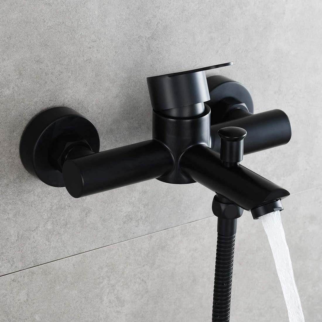DRSEON Wannenarmatur Badarmatur Einhebelmischer für die Dusche Rostfreier Stahl