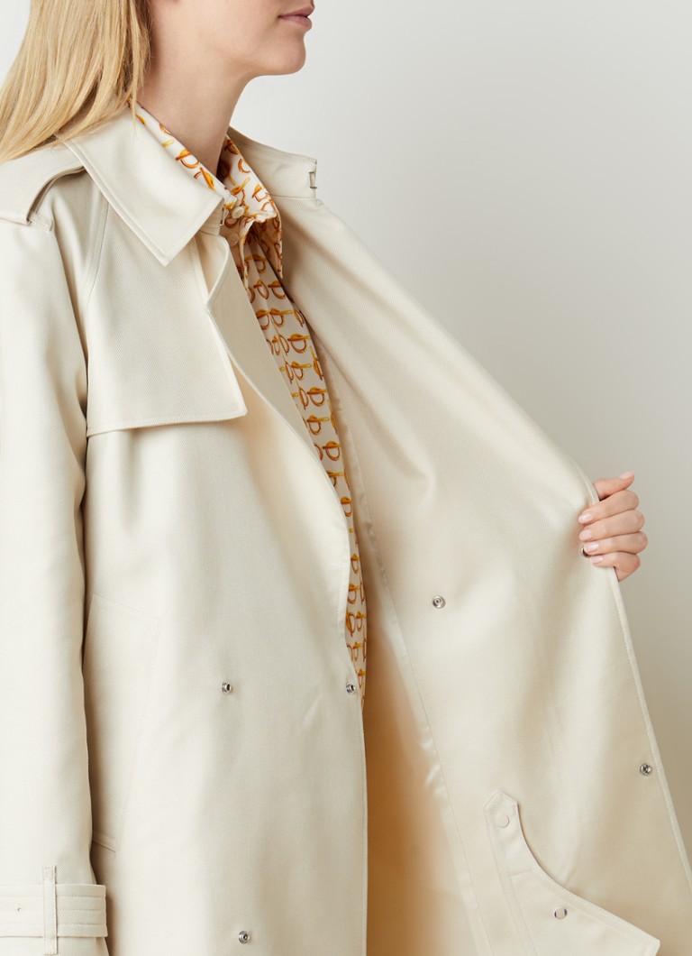 Burberry Double-breasted trench coat in silk blend with belt