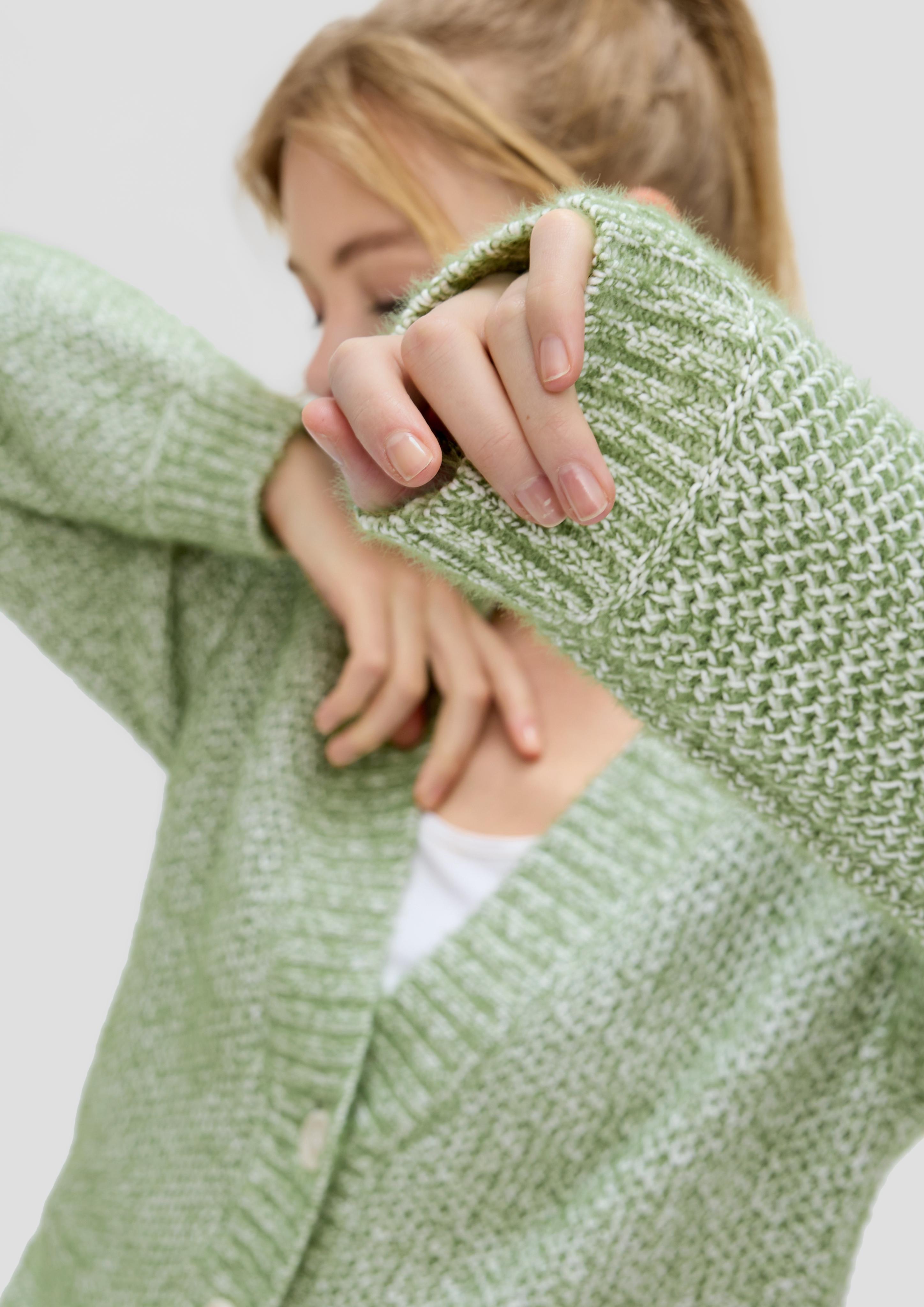 Strickjacke aus Baumwollmix  2135248-7834