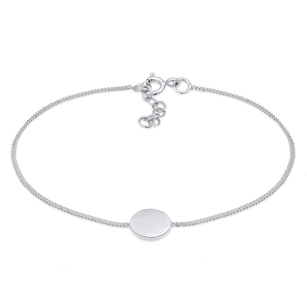 Elli Elli Bracelet Femmes plaquettes pendentif Basic Geo en argent sterling 925 plaqué Bracelet