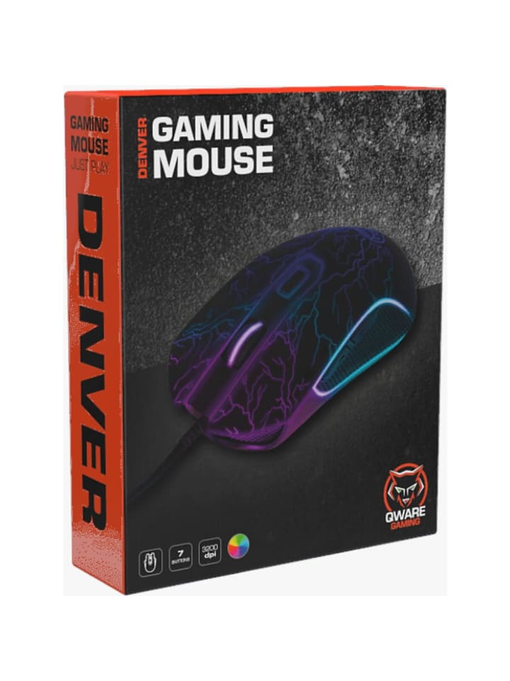 COFI 1453 Qware Gaming Maus – Eugene Modell mit 6 programmierbaren Tasten in Schwarz günstig kaufen onesize