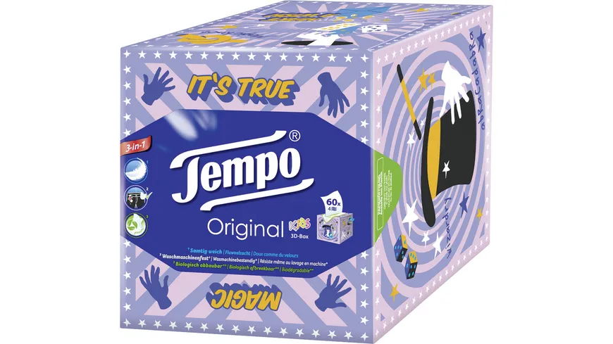 Tempo Taschentücher Original Würfel-Box