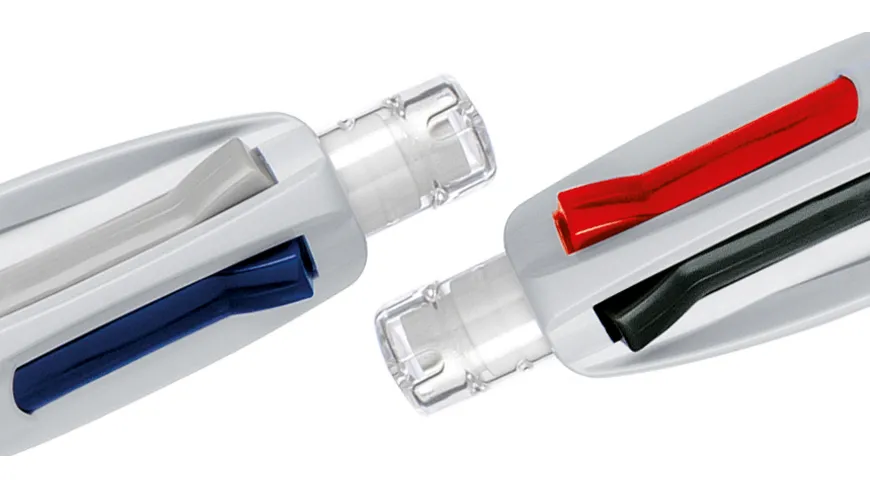 BIC 4 Colours, 4-Farb-Druckkugelschreiber inklusive 12 Bleistiftminen, Rot, Blau, Schwarz & Bleistift