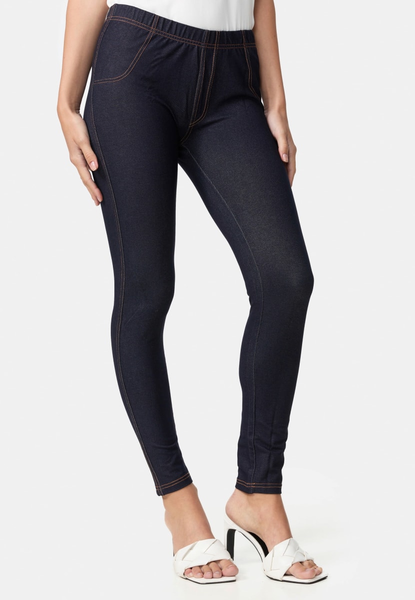Treggings in Jeans-Optik blau Gr. 40/44, 1 St