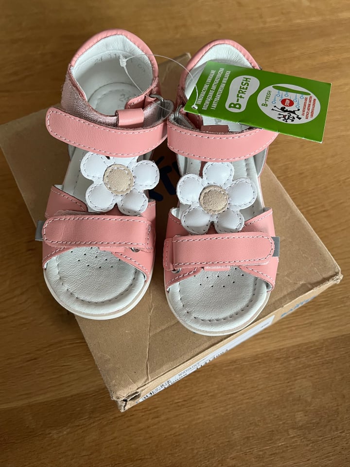Bartek Leder-Sandalen in Rosa/ Weiß günstig kaufen 24