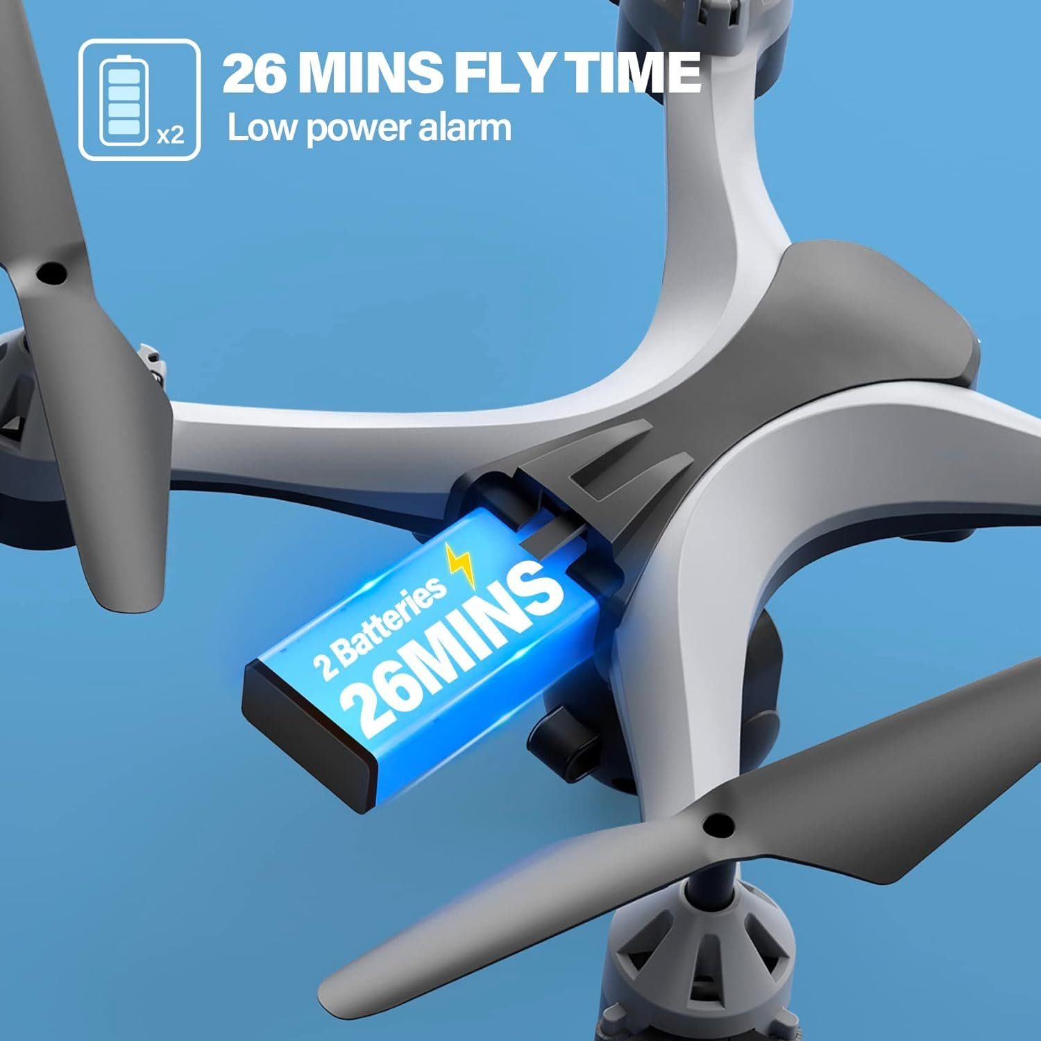 MAETOT Drohne (1080P, Maetot Drohnen Mit 1080P HD Kamera,FPV Quadcopter RC für Kinder, APP-Steuerung,Ein-Tasten-Anfangsgeschwindigkeitseinstellung, 360°-Flip)