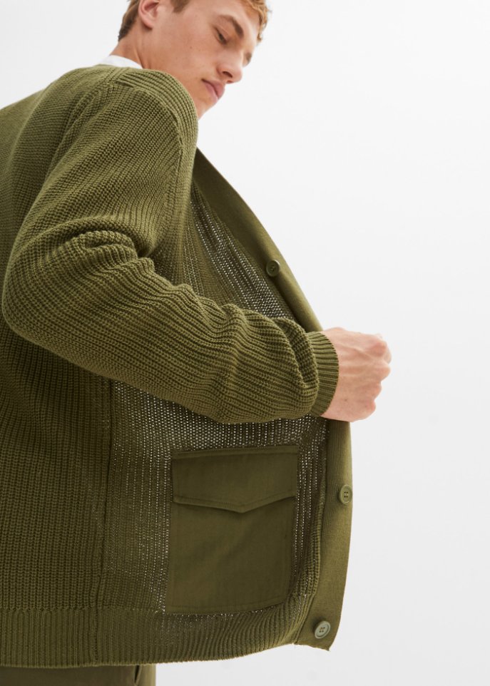 Strickjacke mit Webtaschen