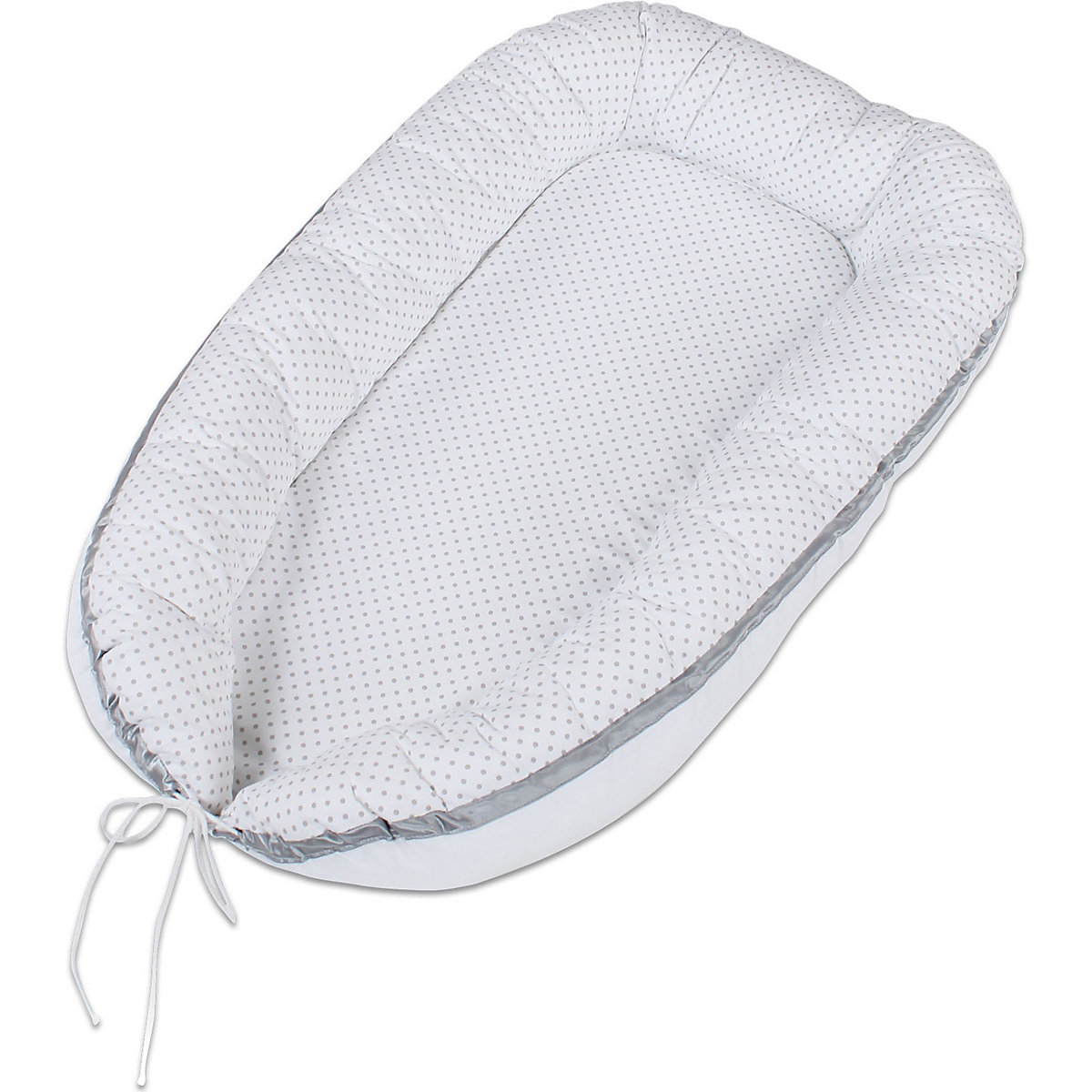 babybay Kuschelnest, weiß Punkte perlgrau
