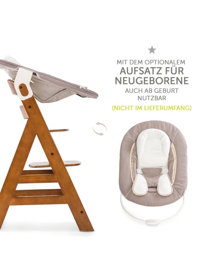 Hauck Hochstuhl Alpha Plus - Walnut in braun günstig kaufen onesize