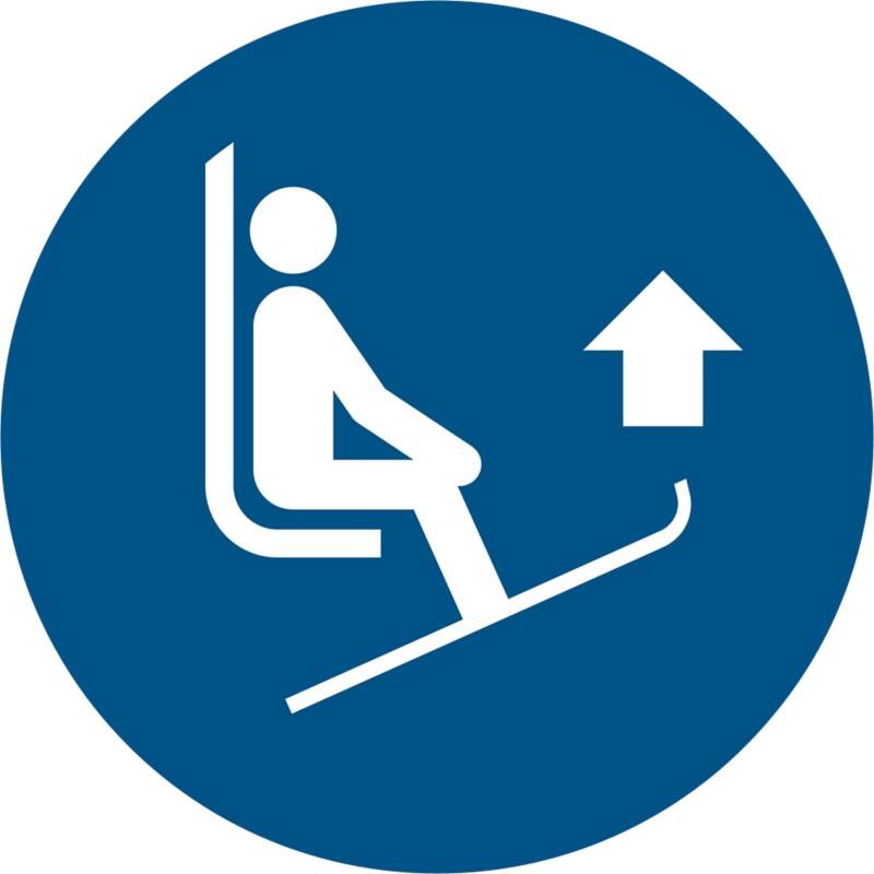 Djois Warnschild Skispitzen anheben Klebstoff, einschraubbar PP (Polypropylen) 20 (B) x 0,14 (H) cm 3 Stück