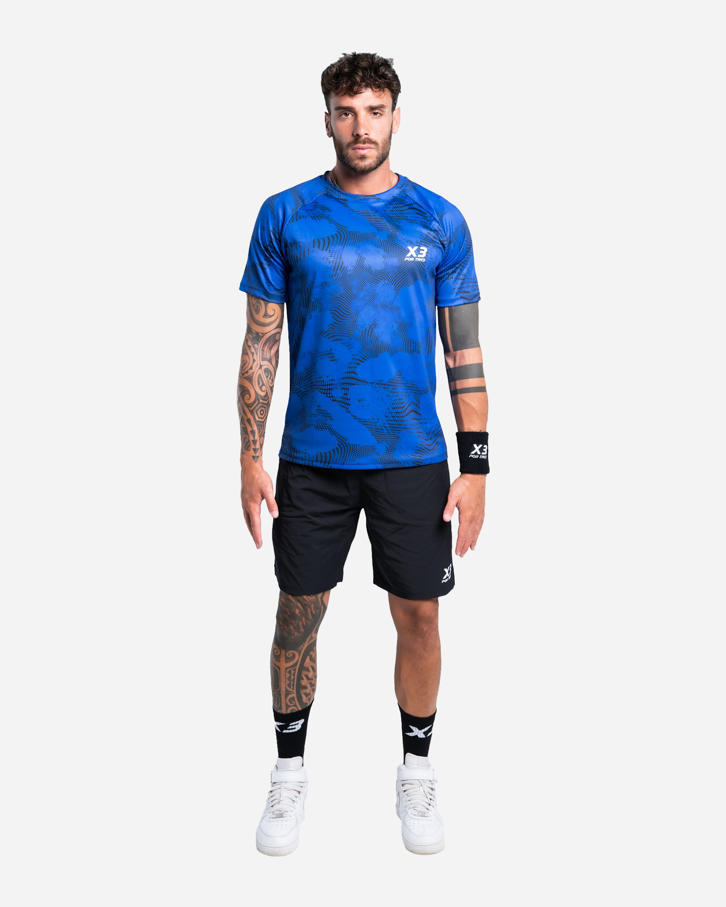 T-shirt Tennis X3 Por Tres Bruxelles M X3-S1104-B