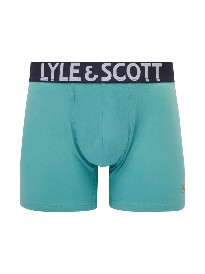 Lyle & Scott Trunks 3-Er Set in Türkis/Meliertes Hellgrau/Dunkelblau günstig kaufen