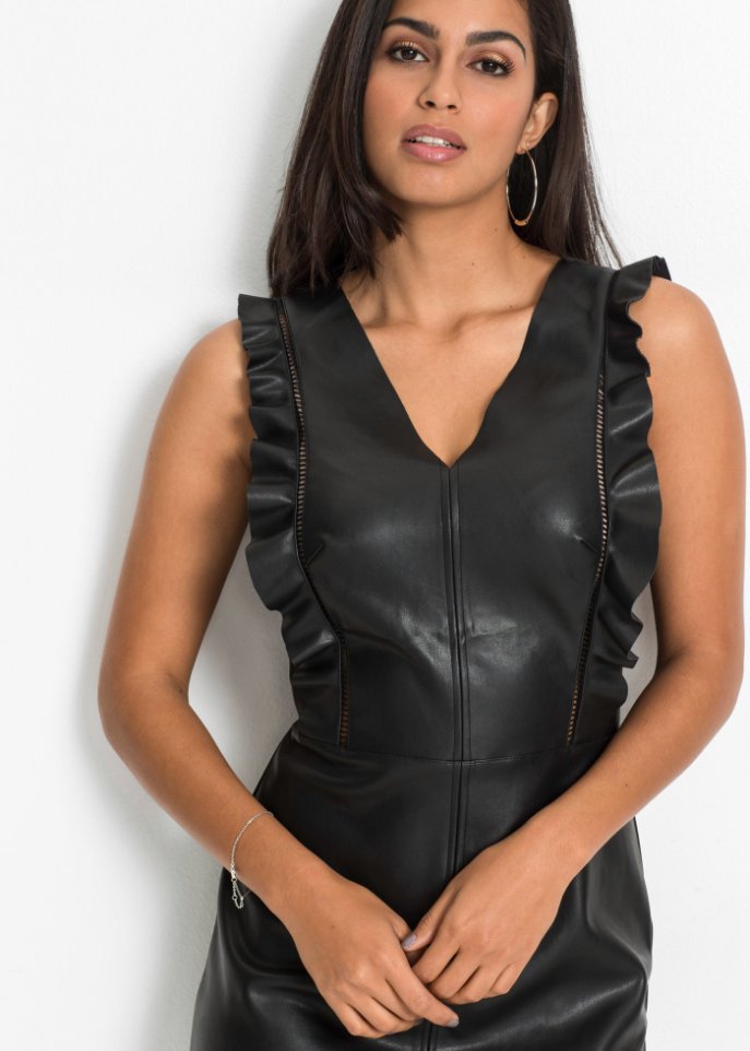 Lederimitat-Kleid