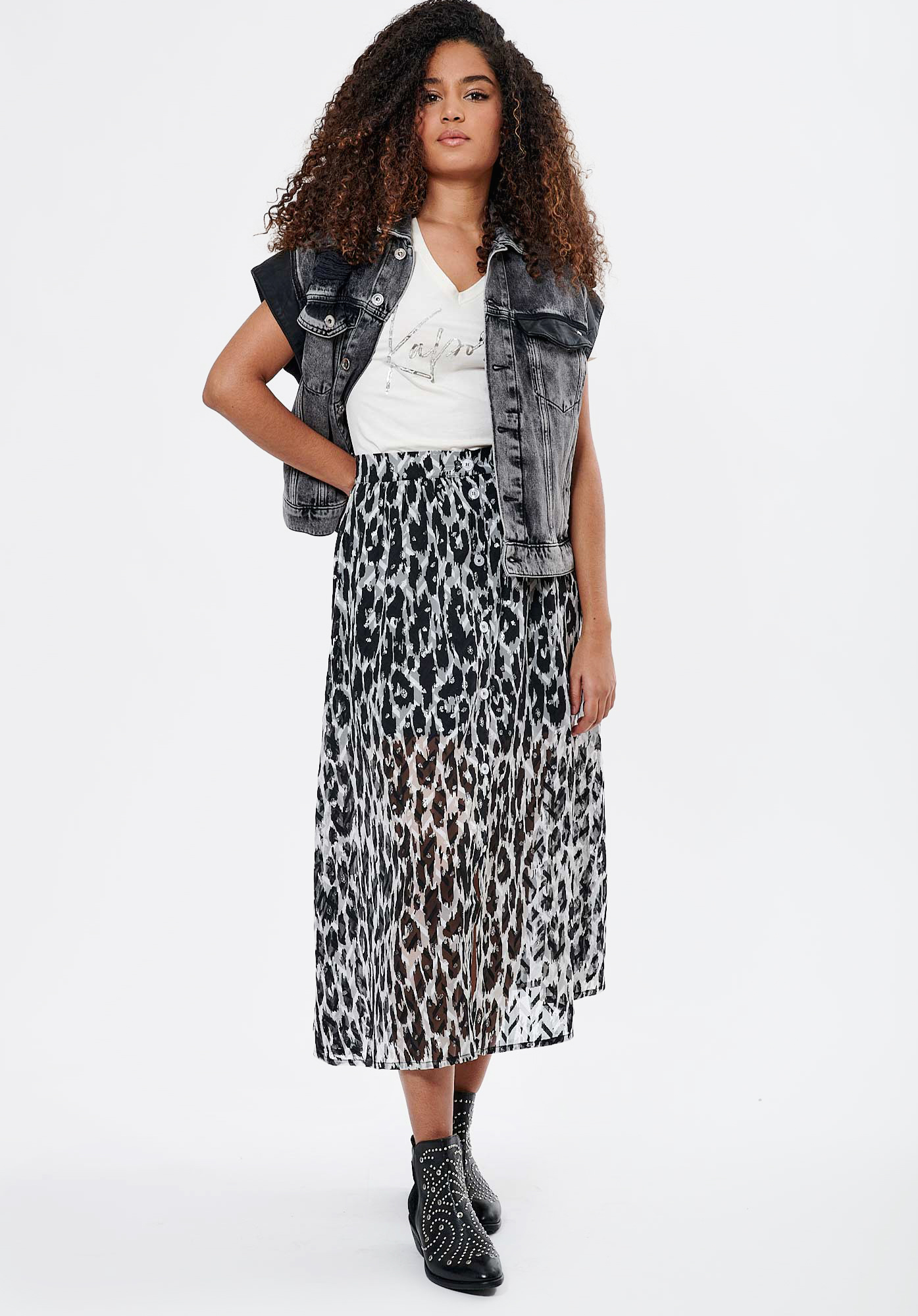 AZULI  Jupe longue noire Femme