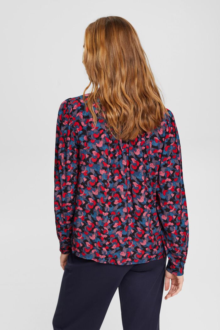 Gemusterte Bluse mit Bindedetail