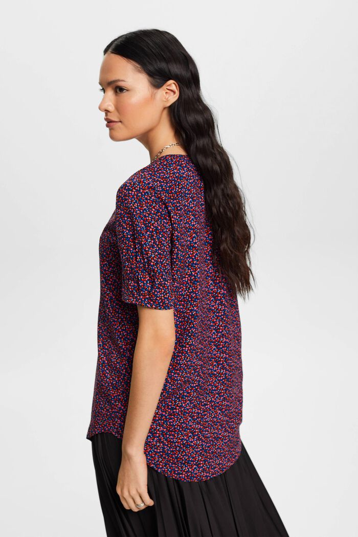 Bluse mit V-Ausschnitt und Muster
