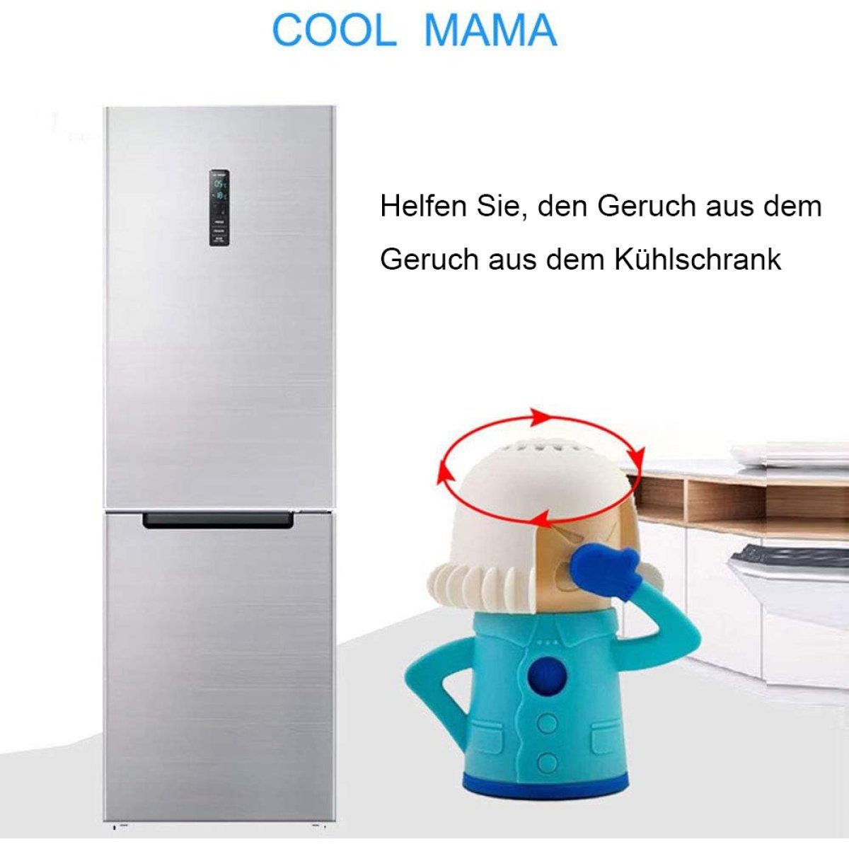 ZmdecQna Dampfreiniger Geruchsabsorber für Kühlschrank und Gefrierschrank