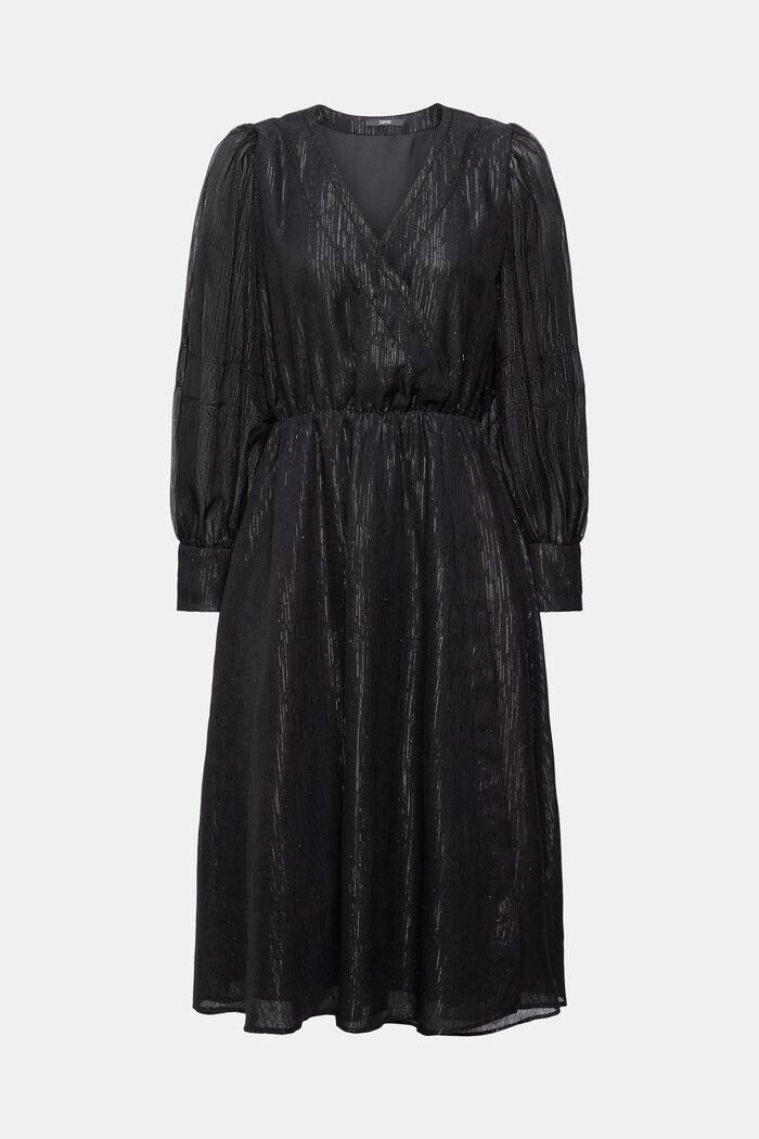 Wickelkleid aus Chiffon mit Glitzereffekt