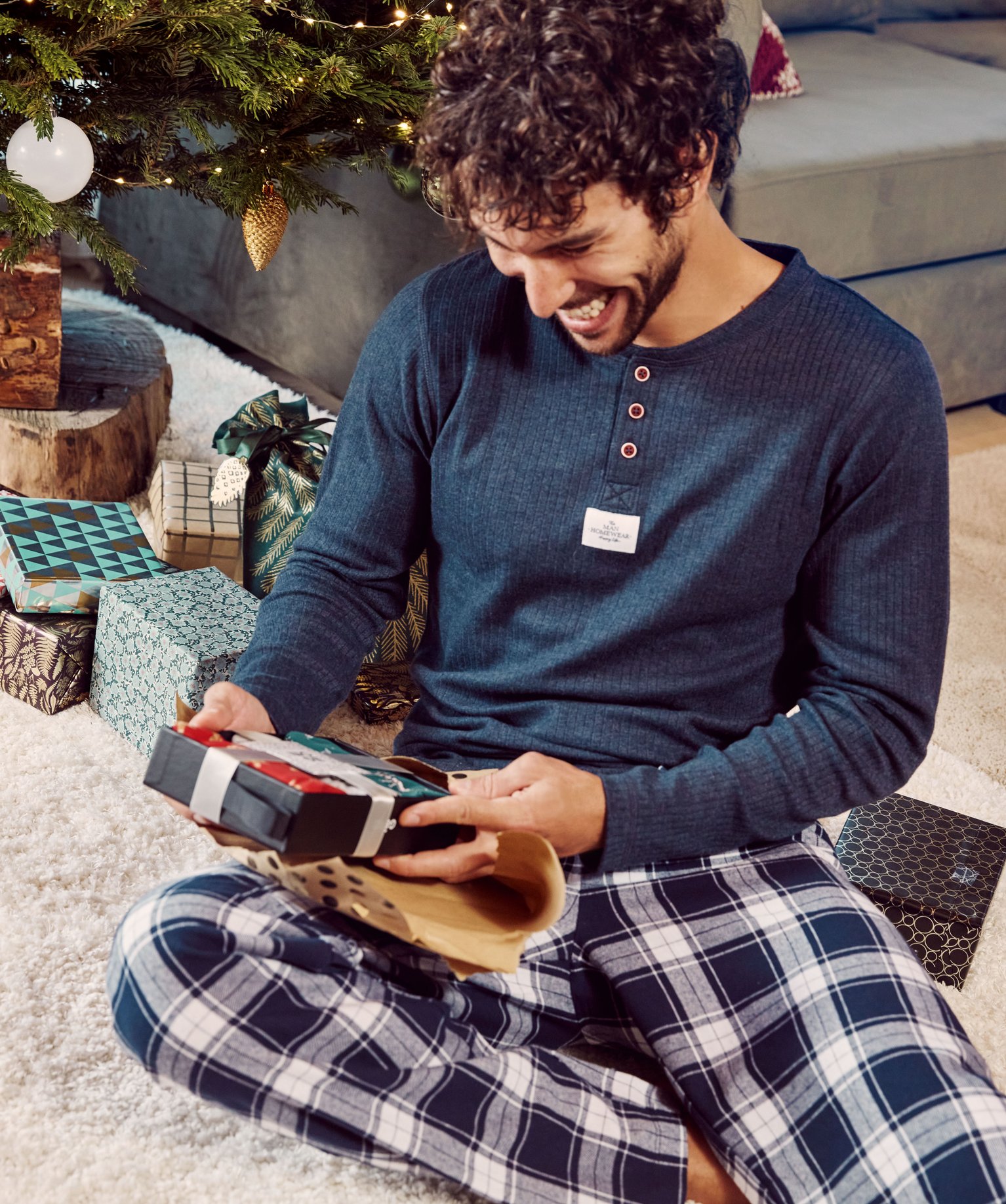 Pyjama homme dans pochette assortie marine | GEMO