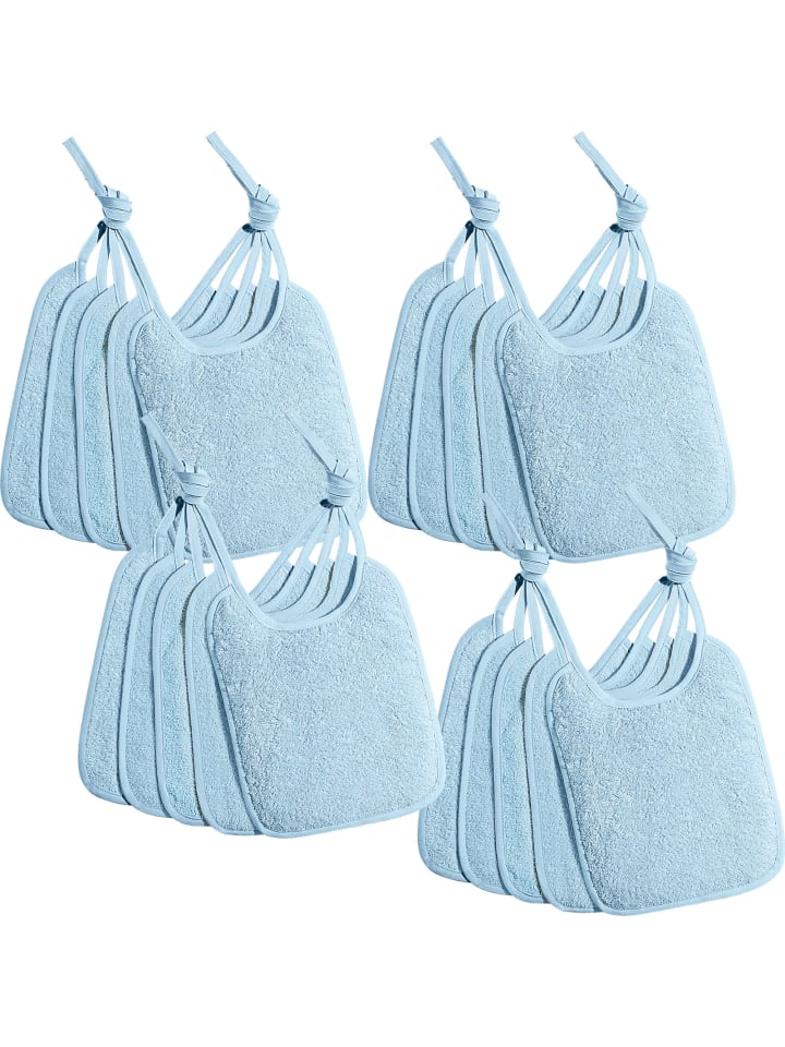 Erwin Müller Frottier Lätzchen 20er-Pack in hellblau günstig kaufen onesize
