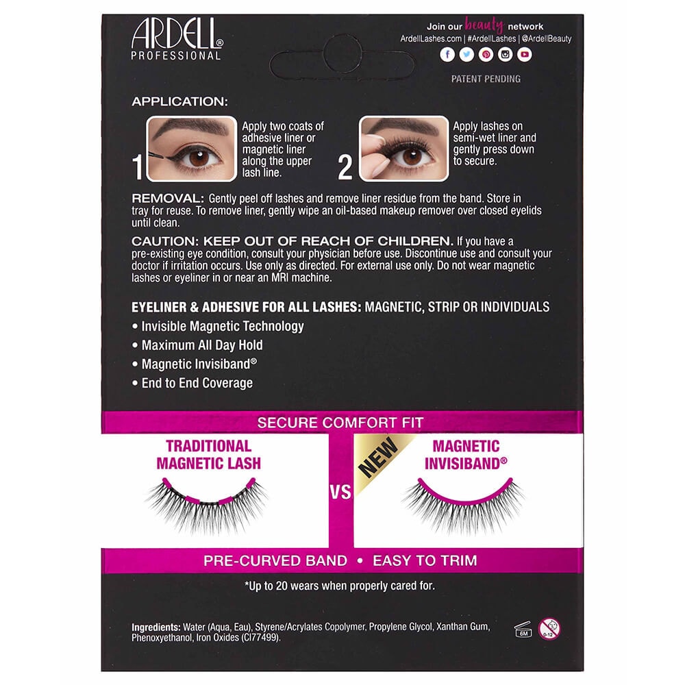 Ardell Faux-Cils Magnétique MegaHold n°110 avec colle/feutre eyeliner Duo 2,5g Faux-Cils Magnétiques en frange réutilisables, avec colle/feutre eyeliner inclus