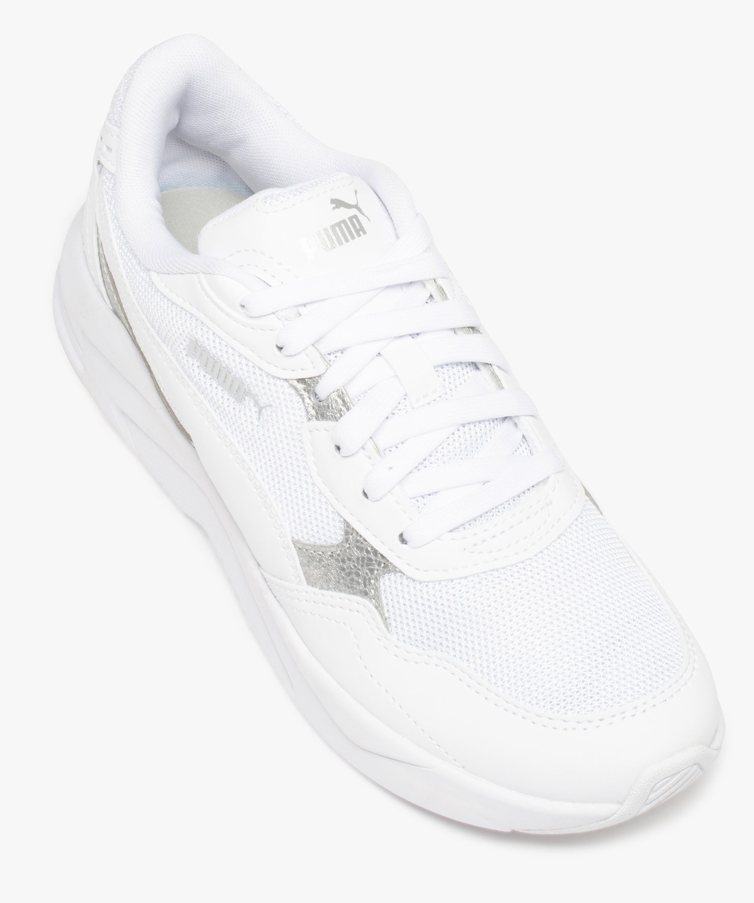 Baskets femme running à détails métallisés – Puma XRay... blanc | GEMO