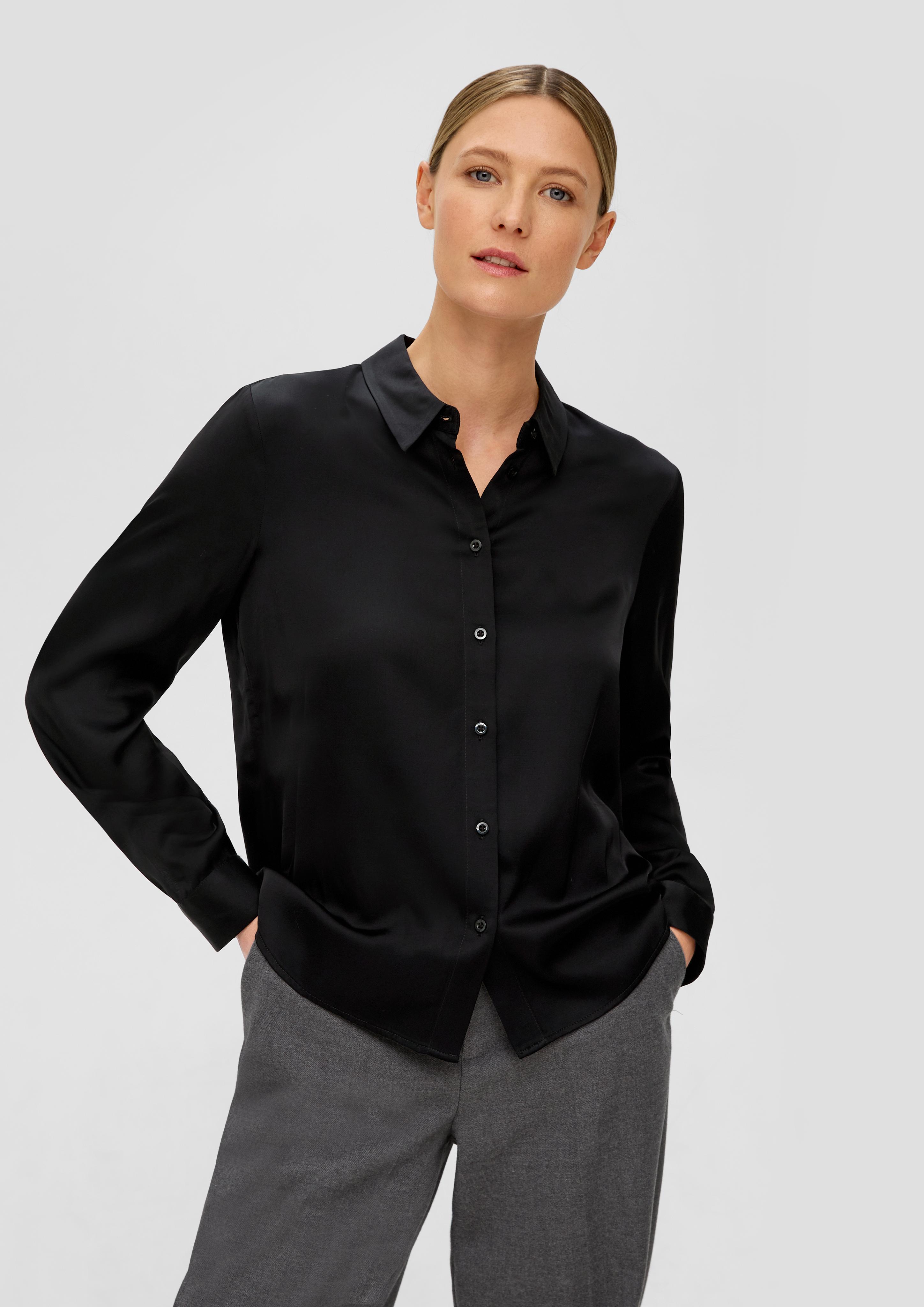 Satinbluse aus reiner Viskose  2139281-9999