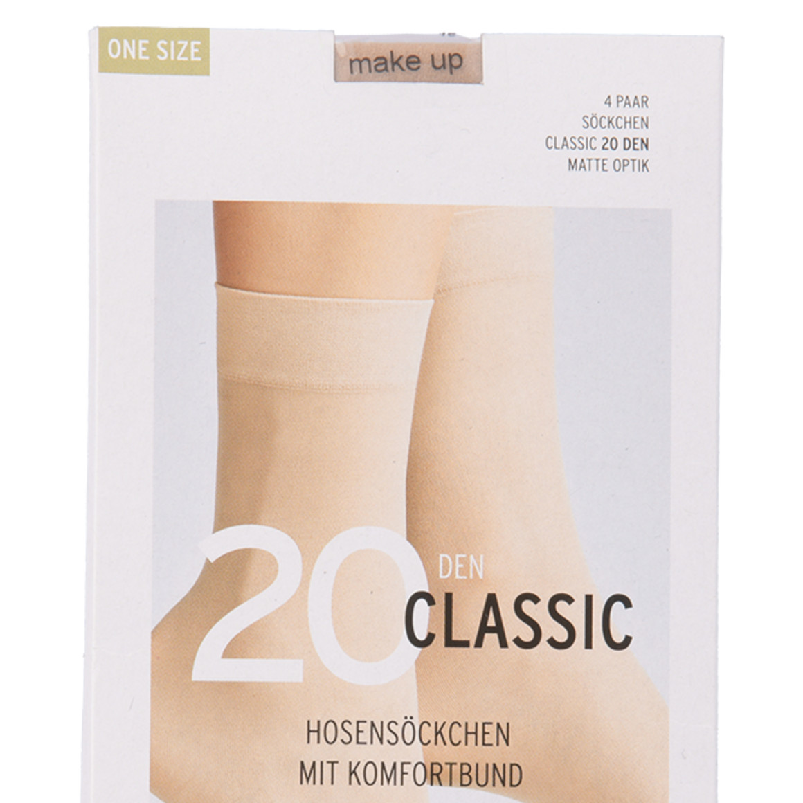 4 Paar Damen Feinstrumpfsocken mit 20 DEN