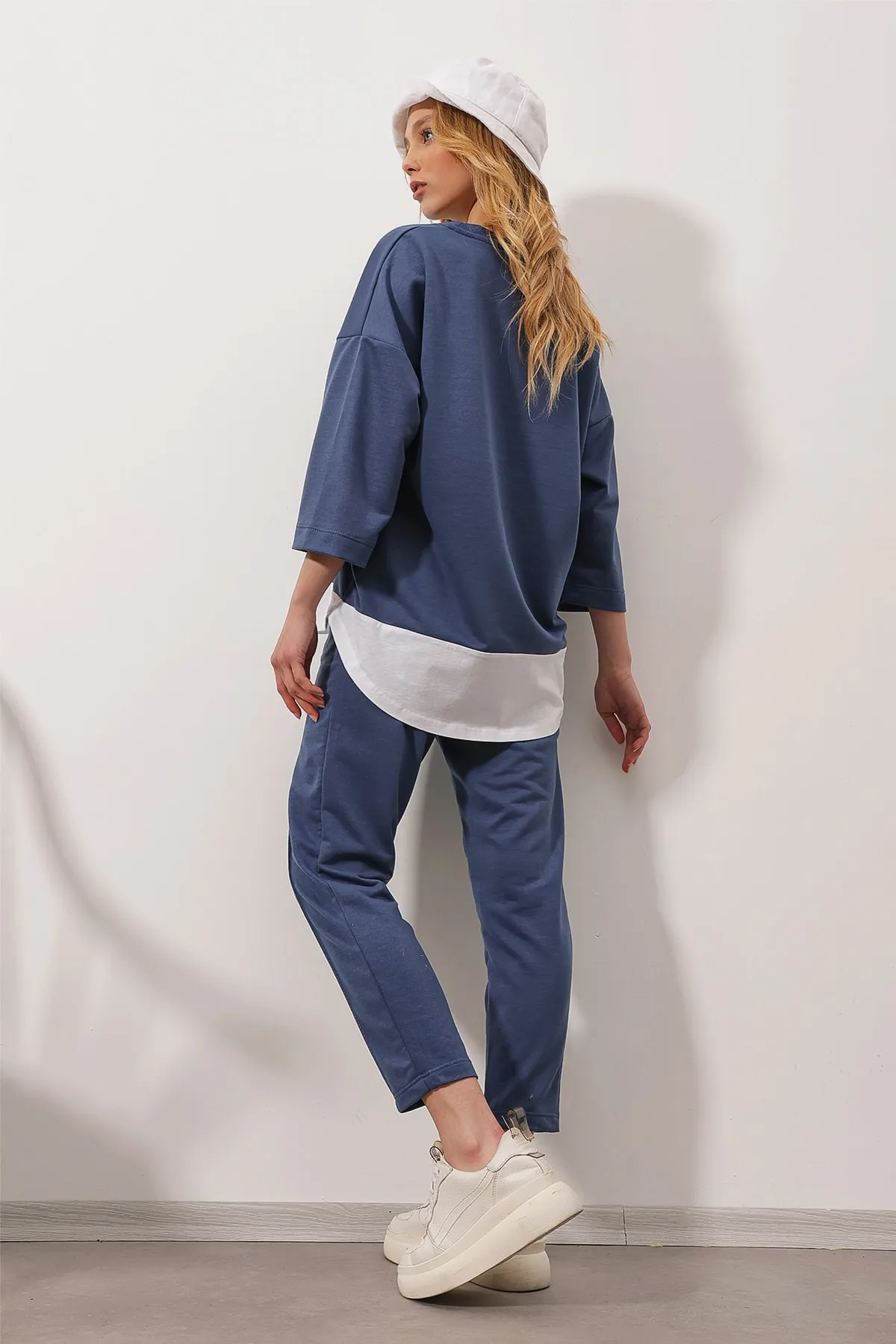 Trend Alaçatı Stili  Zweiteiler - Blau - Regular Fit