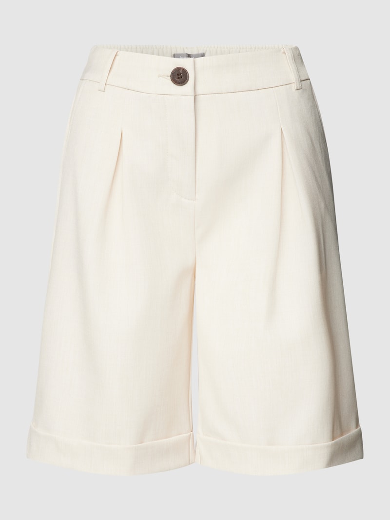 Bermudas mit französischen Eingrifftaschen Modell 'Milena' in ecru