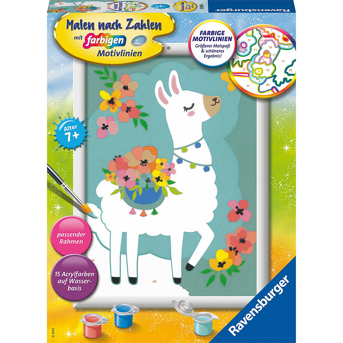 Ravensburger Malen nach Zahlen 20296 - No Probllama - Kinder ab 7 Jahren