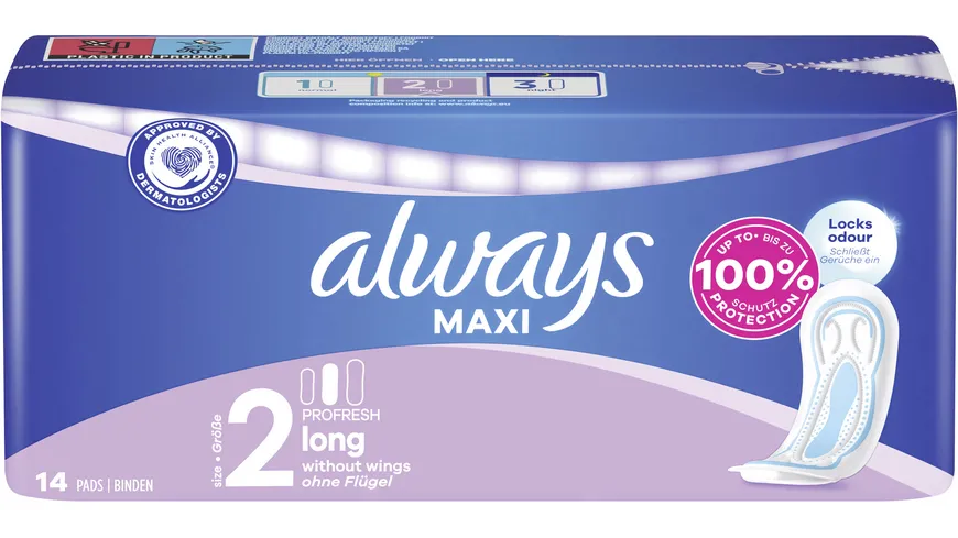 Always MAXI Damenbinden ProFresh Long 14ST