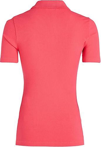TOMMY HILFIGER Damen Poloshirt SLIM 5X2 RIB POLO