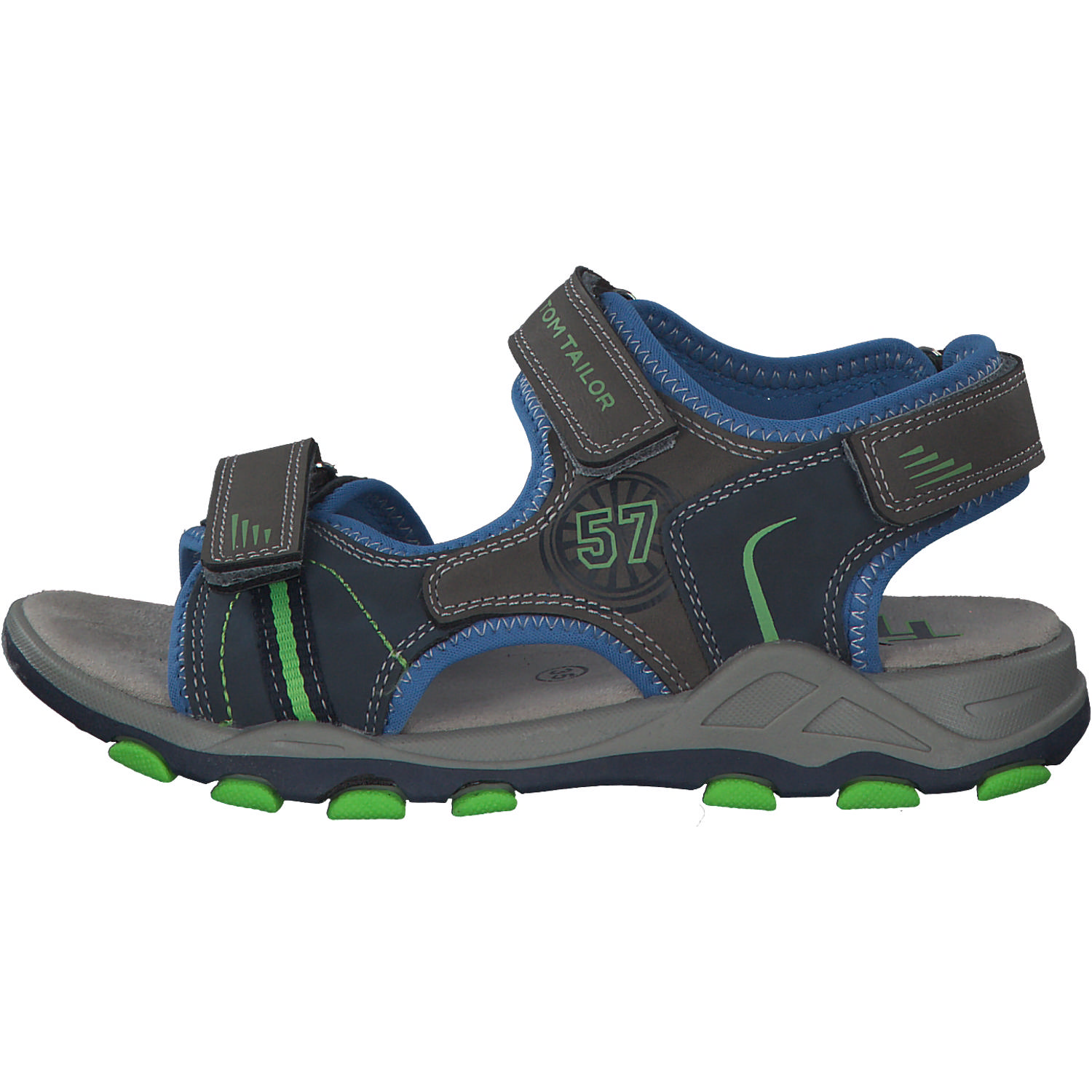 Tom Tailor 1171102, Sandalen (Kinder), Kinder, Grau (grey-navy-royal)