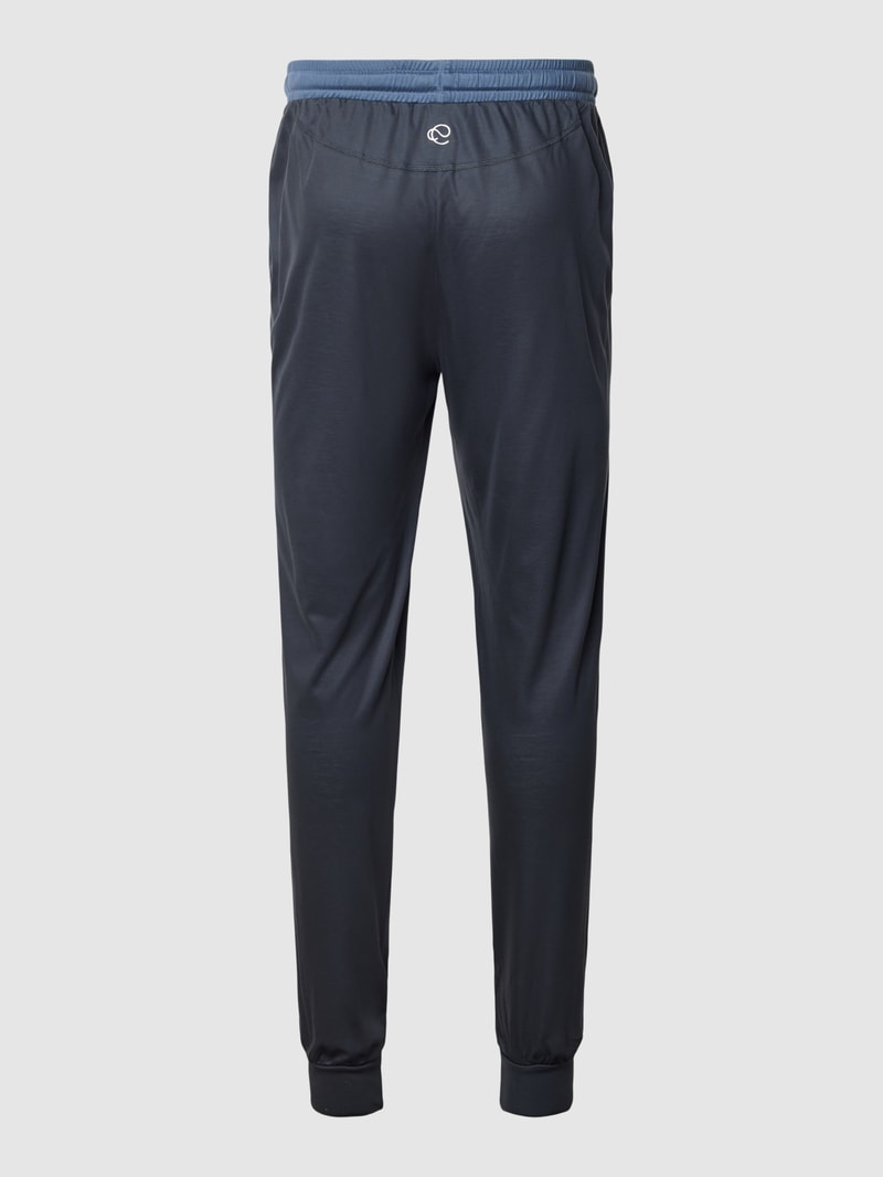 Pyjama-Hose mit Kontrastbesatz Modell 'DEEPSLEEPWEAR' in dunkelgrau