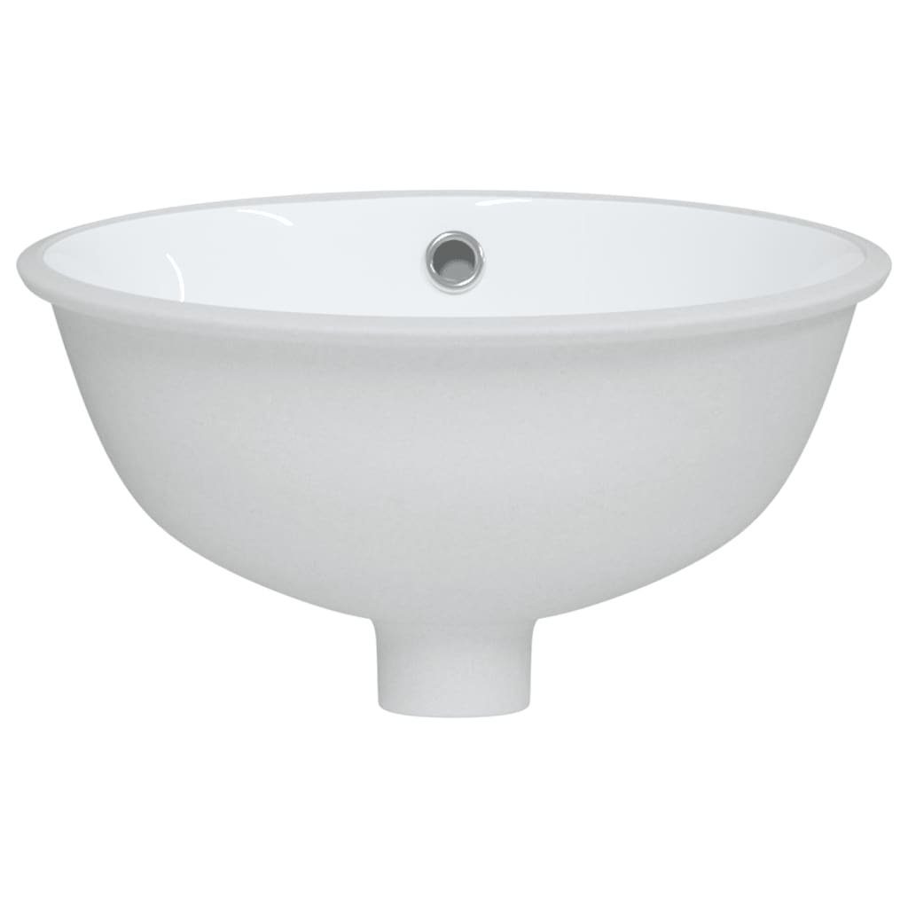 vidaXL Waschbecken Waschbecken Weiß 33x29x16,5 cm Oval Keramik