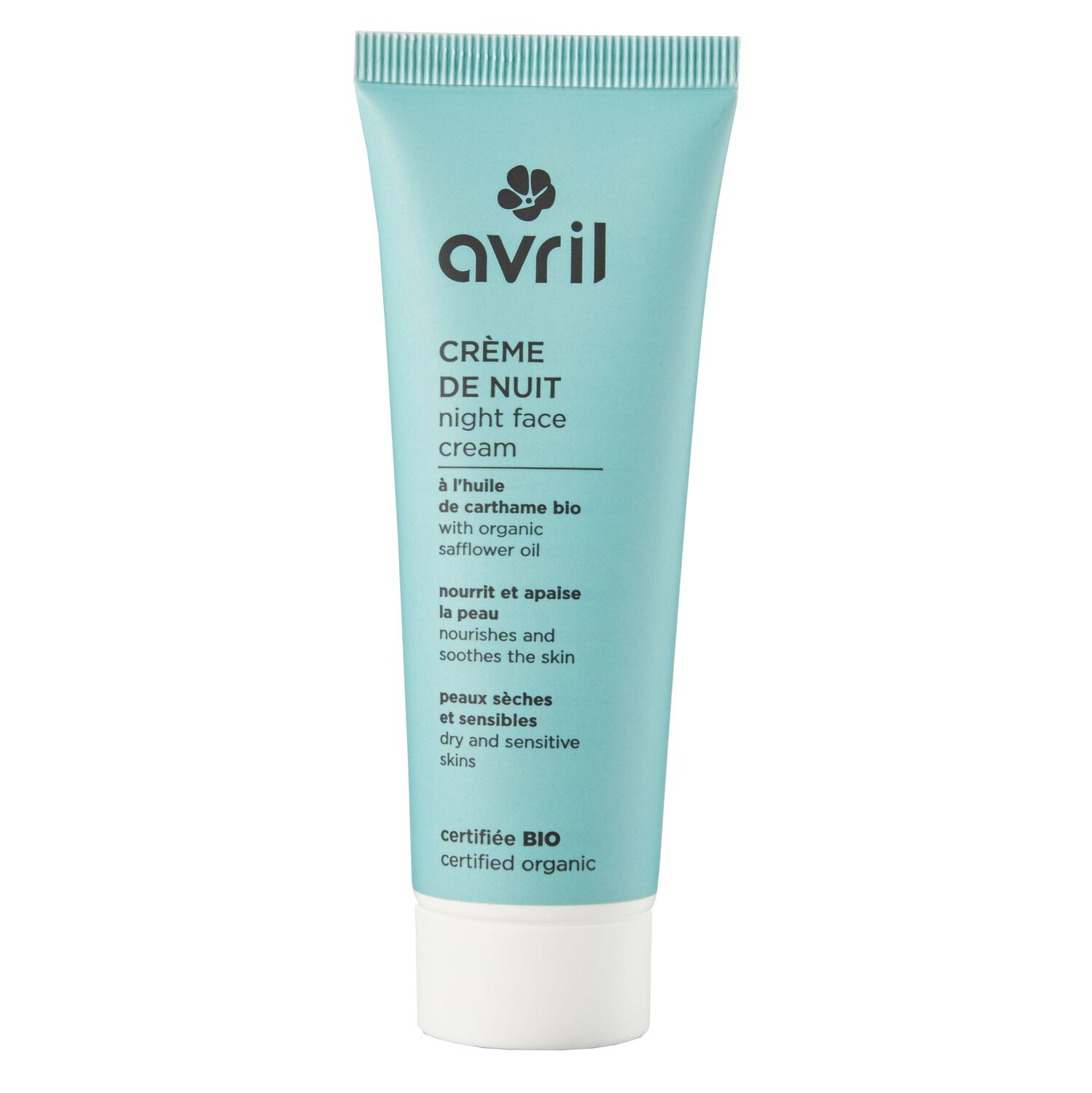Avril Crème de nuit Certifiée Bio Peaux Sèches & Sensibles