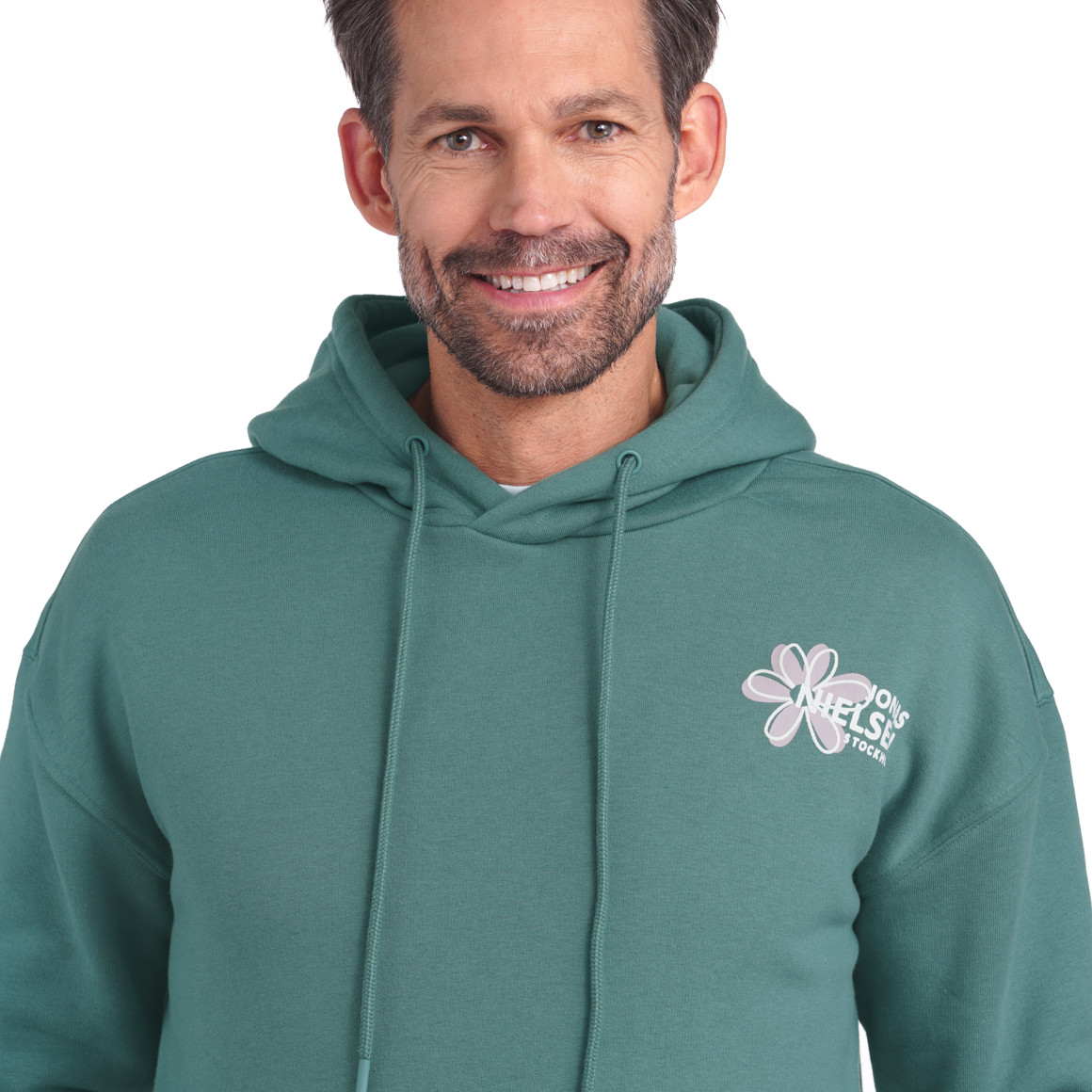 Herren Hoodie mit gummiertem Print