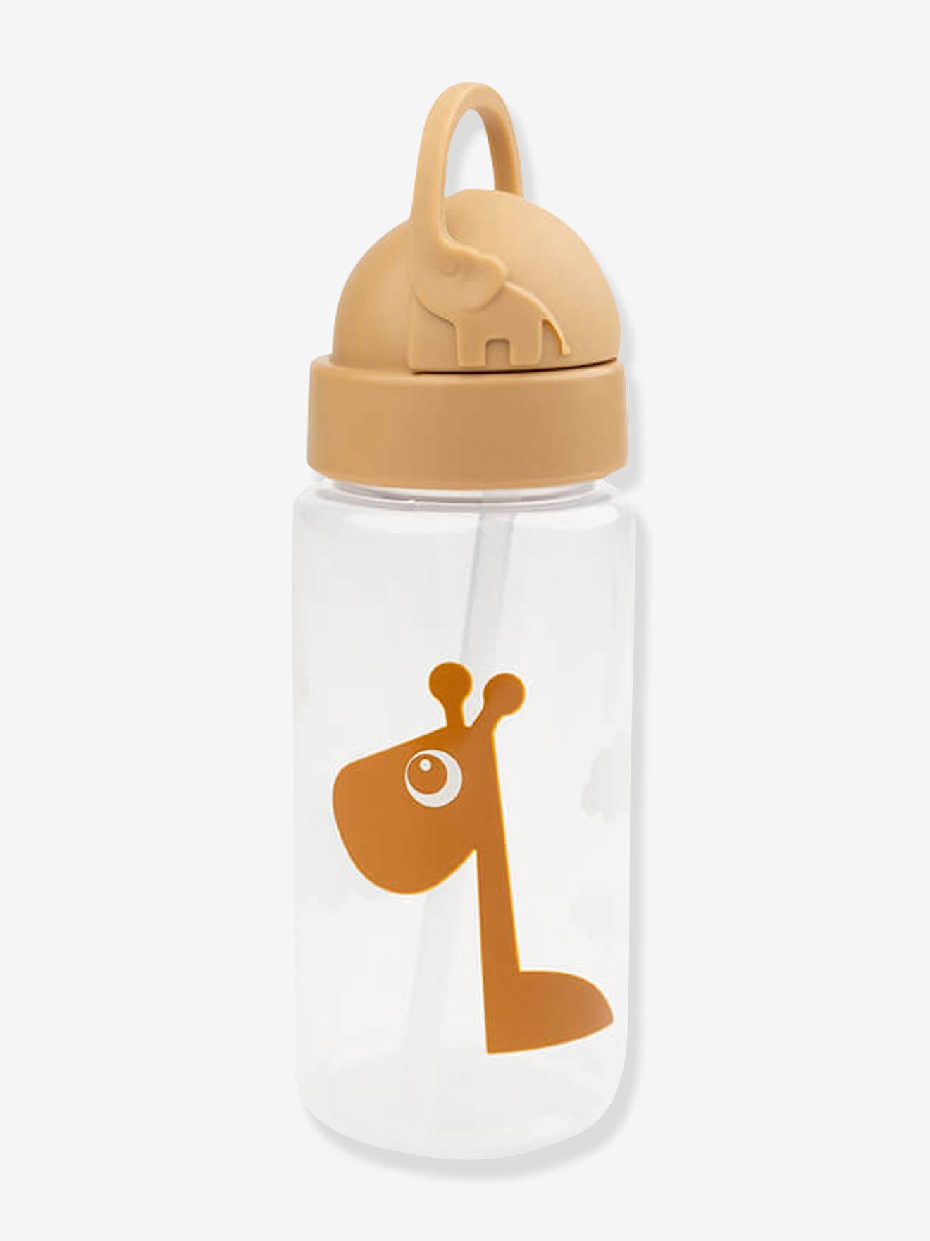 Done by deer Trinkflasche DONE BY DEER mit Trinkhalm, 350 ml - orange