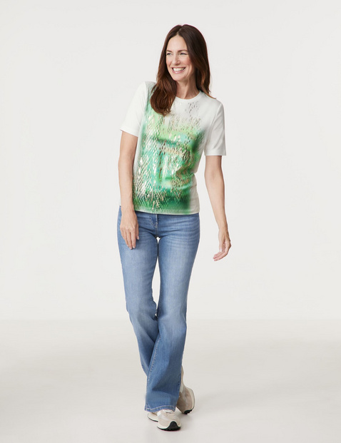 T-Shirt mit abstraktem Frontprint