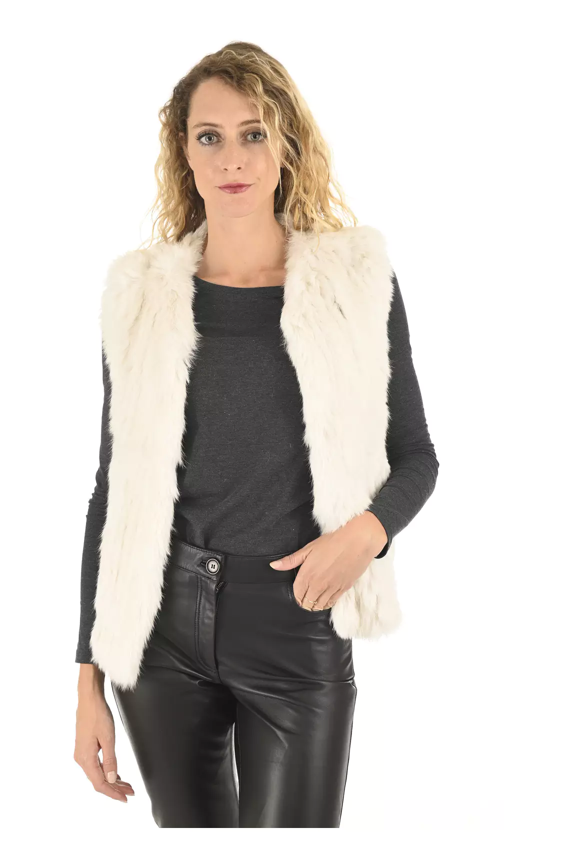 La Canadienne Autres Gilets Femme couleur blanc