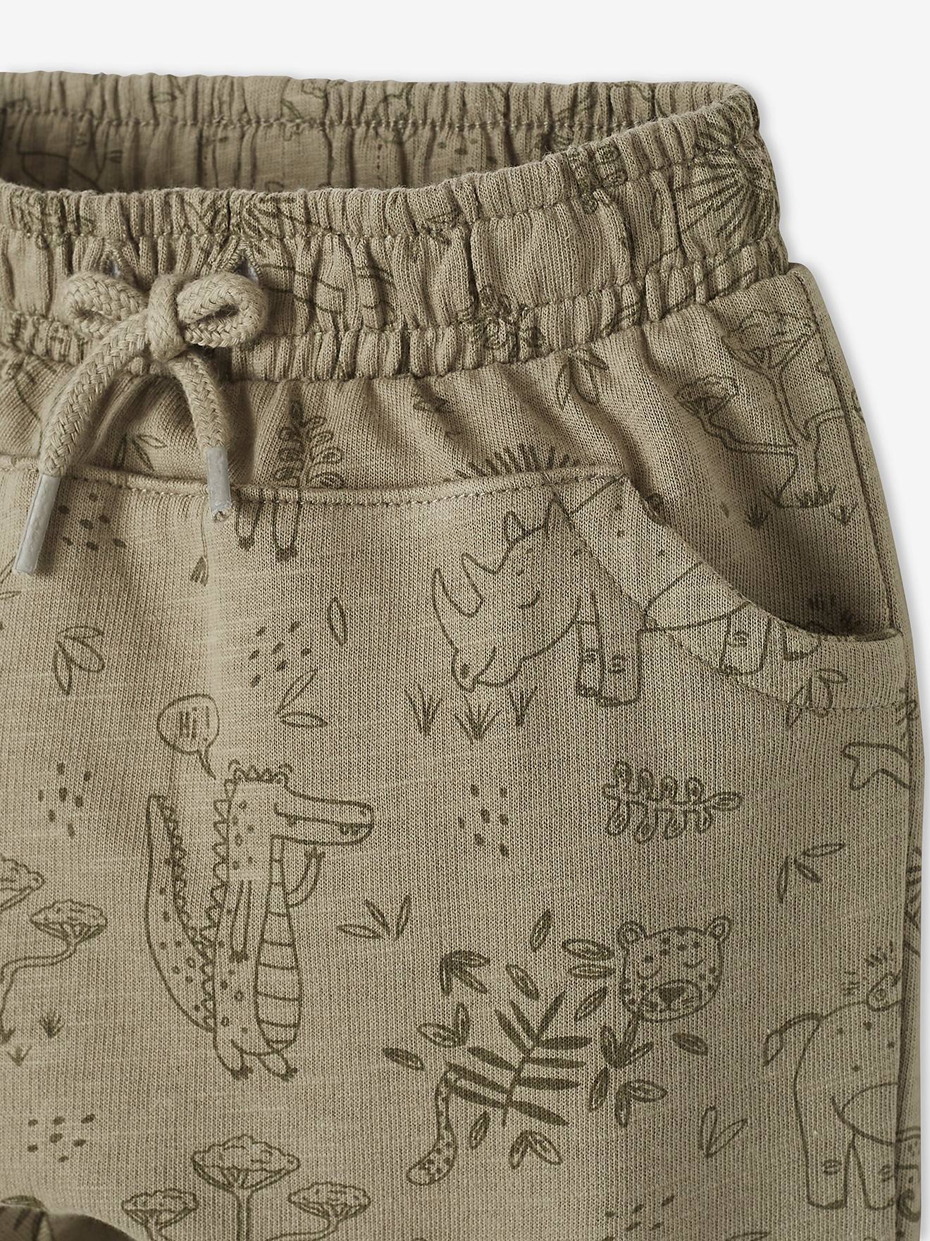 Pantalon molleton bébé garçon caramel imprimé