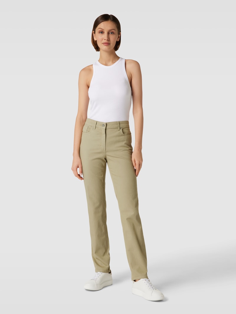 Jeans im 5-Pocket-Design Modell 'CORA' in khaki