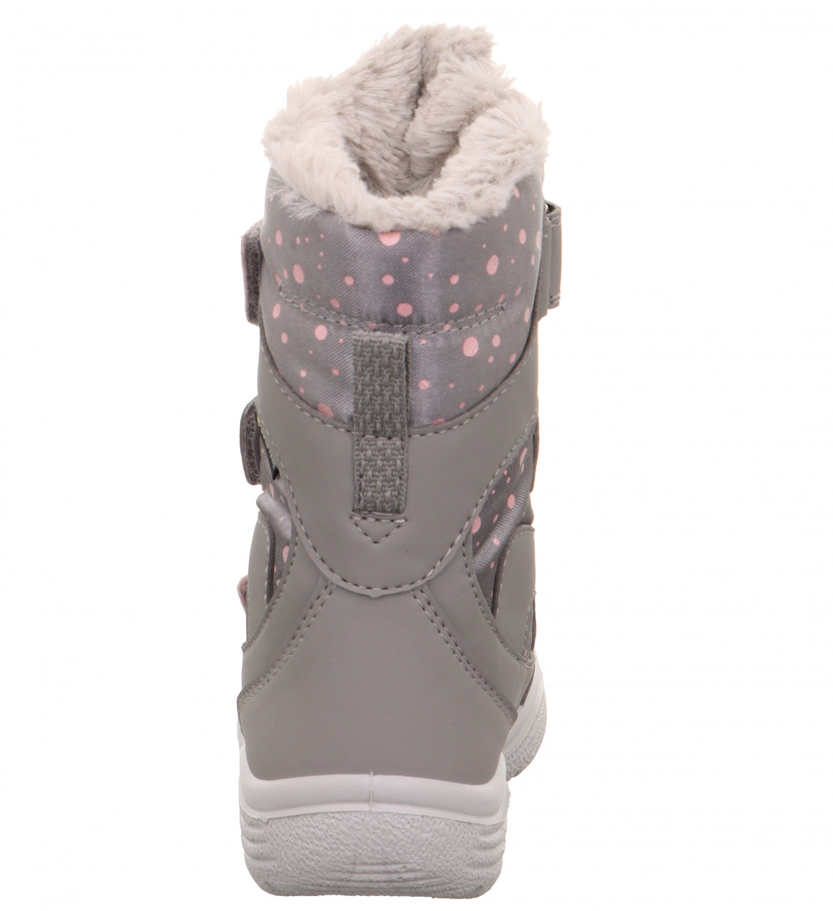 CRYSTAL - Hellgrau/Rosa Stiefel mit Klettverschluss