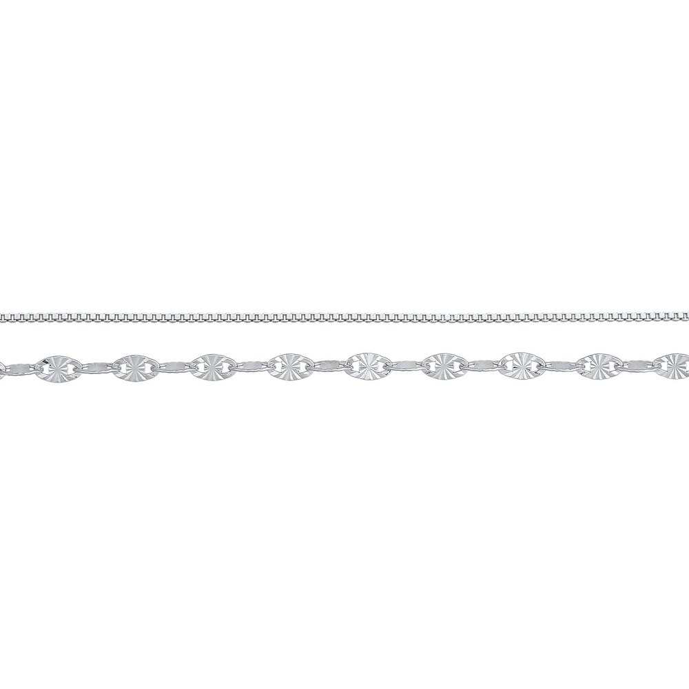 Elli Elli Collier Set de collier pour dames en argent sterling 925, plaquette de chaîn collier