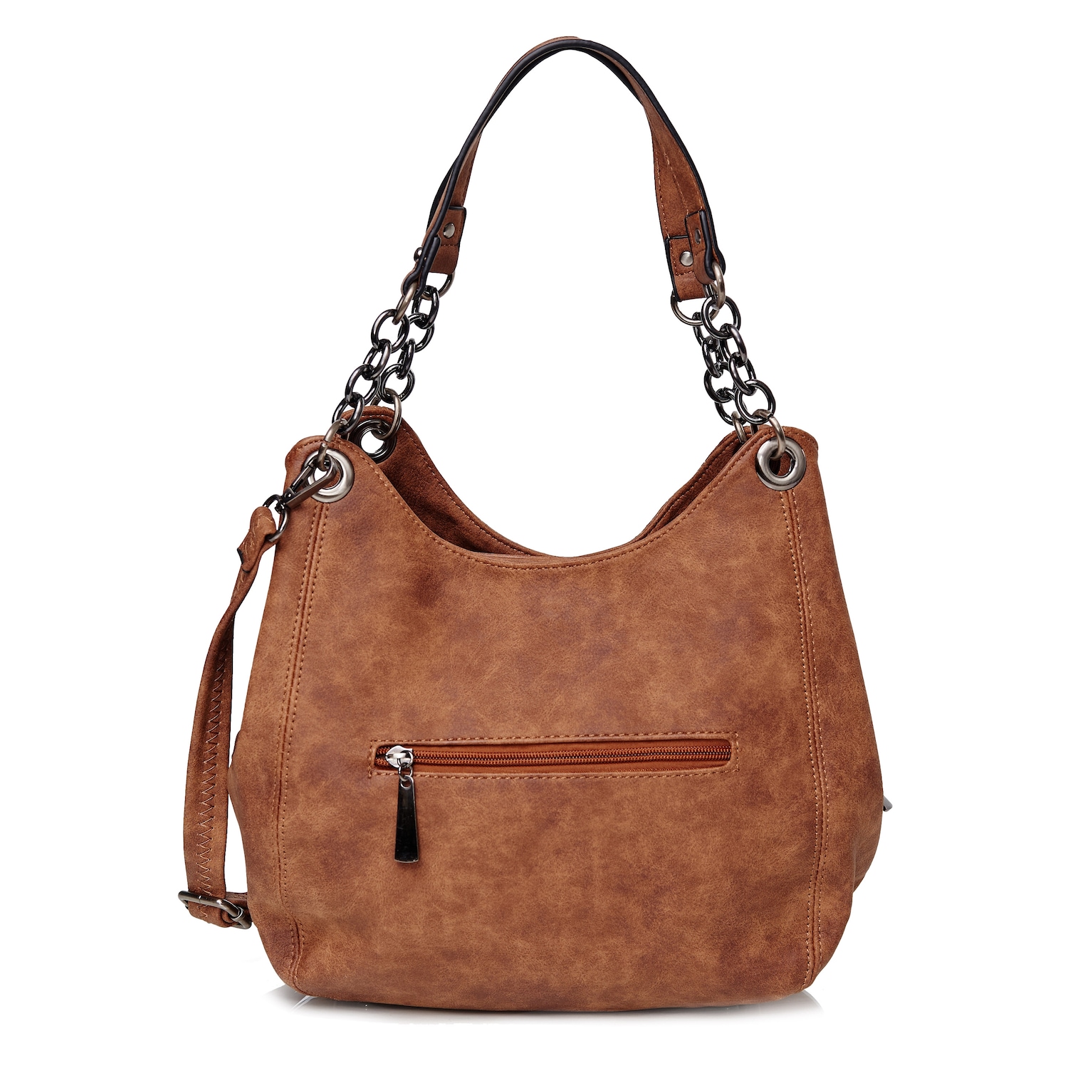 Schultertasche mit aufwendigen Tragegriffen und feinem Lasercut