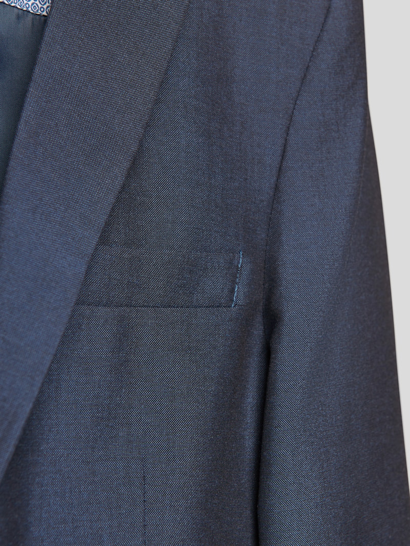 Slim Fit 2-Knopf-Sako mit Viskose-Anteil in blau