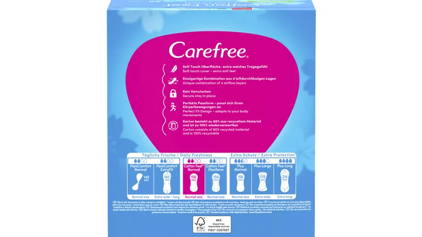 Carefree Slipeinlagen Cotton Feel Normal