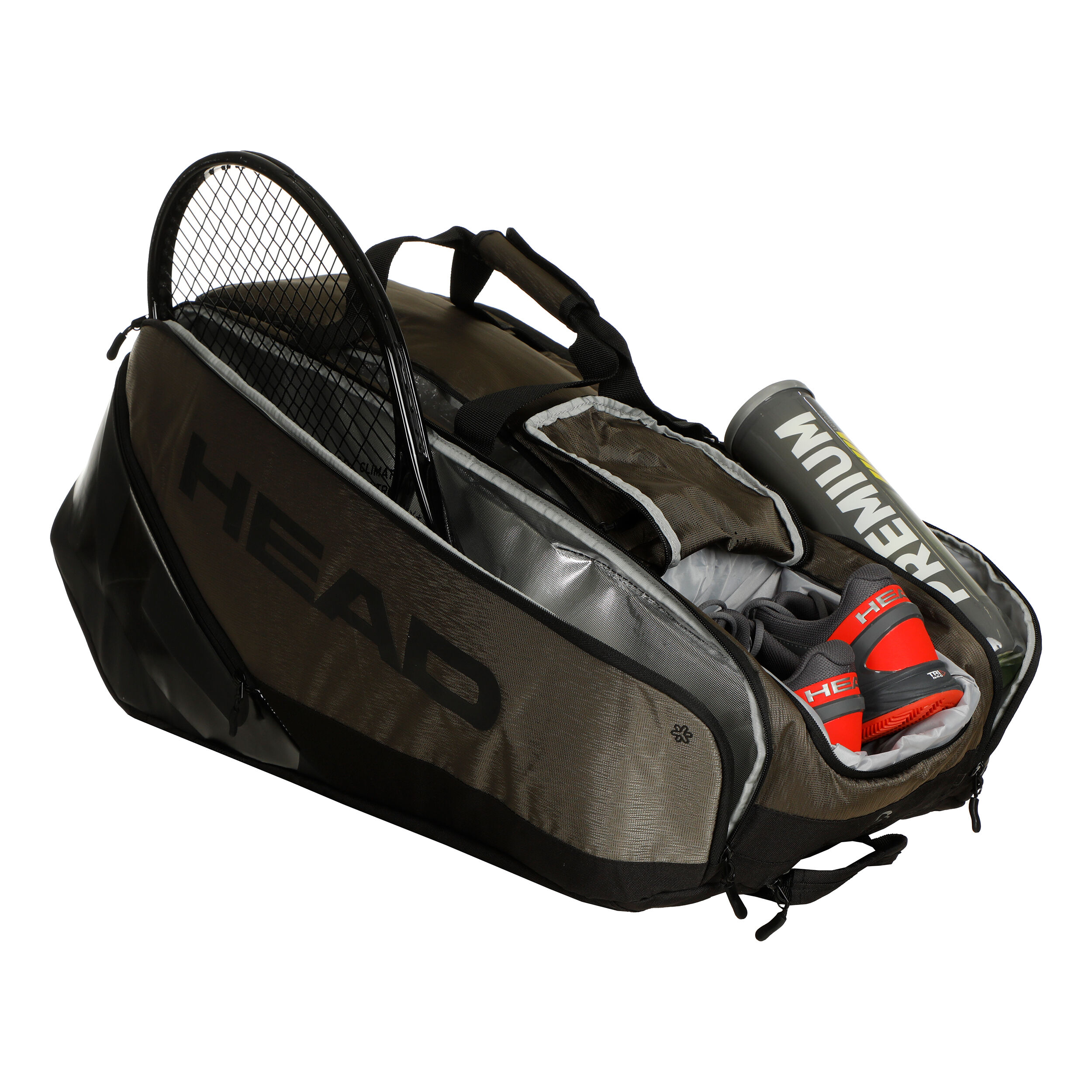 Tour Racquet Bag XL Schlägertasche 12er - Anthrazit, Schwarz